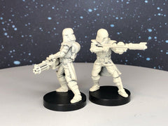 Galactic Marine Clone Trooper Heavies Miniature - SW Legion Compatible (38 - 40mm tall) Multi - Piece Resin 3D Print - Dark Fire Designs - Gootzy Gaming