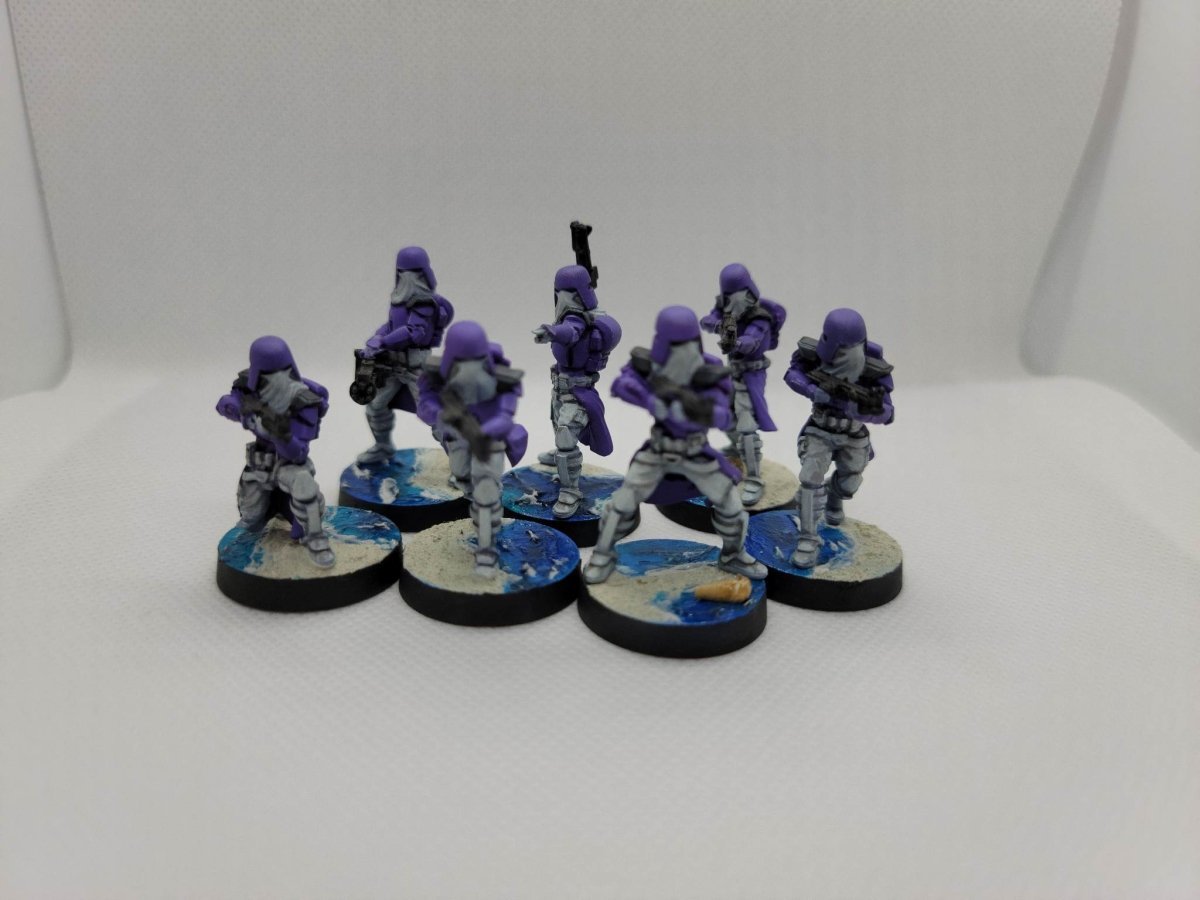 Galactic Marine Clone Trooper Squad - 5 Mini Bundle - SW Legion Compatible (38 - 40mm tall) Resin 3D Print - Dark Fire Designs - Gootzy Gaming