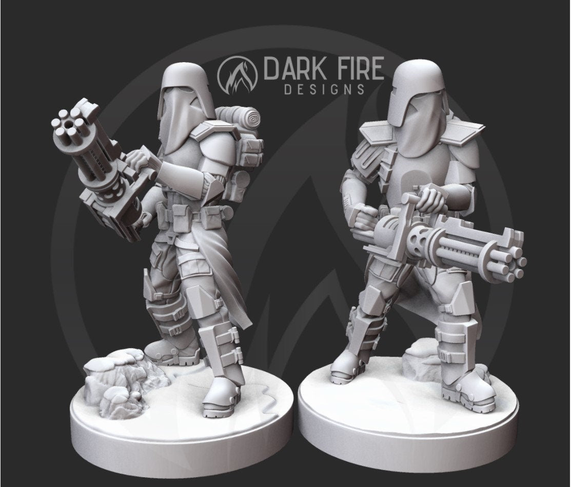 Galactic Marine Heavy Sentry V2 Miniature - SW Legion Compatible (38-40mm tall) Resin 3D Print - Dark Fire Designs - Gootzy Gaming