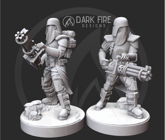 Galactic Marine Heavy Sentry V2 Miniature - SW Legion Compatible (38 - 40mm tall) Resin 3D Print - Dark Fire Designs - Gootzy Gaming