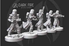 Galactic Marine Squad V2 - 5 miniature bundle - SW Legion Compatible (38-40mm tall) Resin 3D Print - Dark Fire Designs - Gootzy Gaming