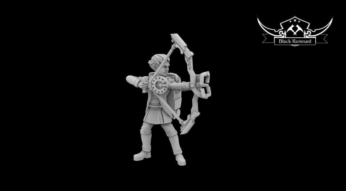 Gamma Girl (Bow Version) Miniature - SW Legion Compatible (38-40mm tall) Multi-Piece Resin 3D Print - Black Remnant - Gootzy Gaming