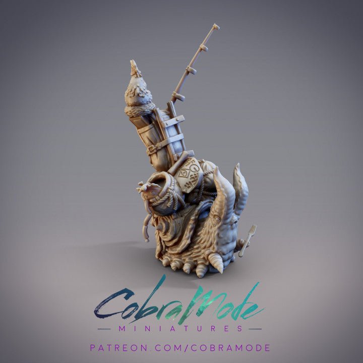 Giant Pack Snail - Single Roleplaying Miniature for D&D or Pathfinder - 32mm Scale Resin 3D Print - Cobramode - Gootzy Gaming