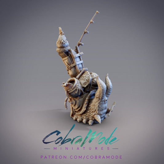 Giant Pack Snail - Single Roleplaying Miniature for D&D or Pathfinder - 32mm Scale Resin 3D Print - Cobramode - Gootzy Gaming