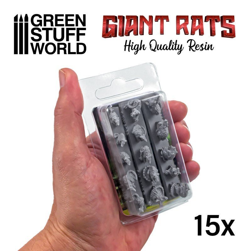 Giant Rats Collection - Unpainted Cast Resin Decoration Kit - Green Stuff World - Gootzy Gaming
