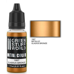 Gladius Bronze - Bronze Metallic Paint - Green Stuff World - 17 mL Dropper Bottle - Gootzy Gaming