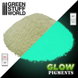 GLOW Reality Yellow Green - Glow in the Dark Pigment Powder - Green Stuff World - 30 mL bottle - Gootzy Gaming