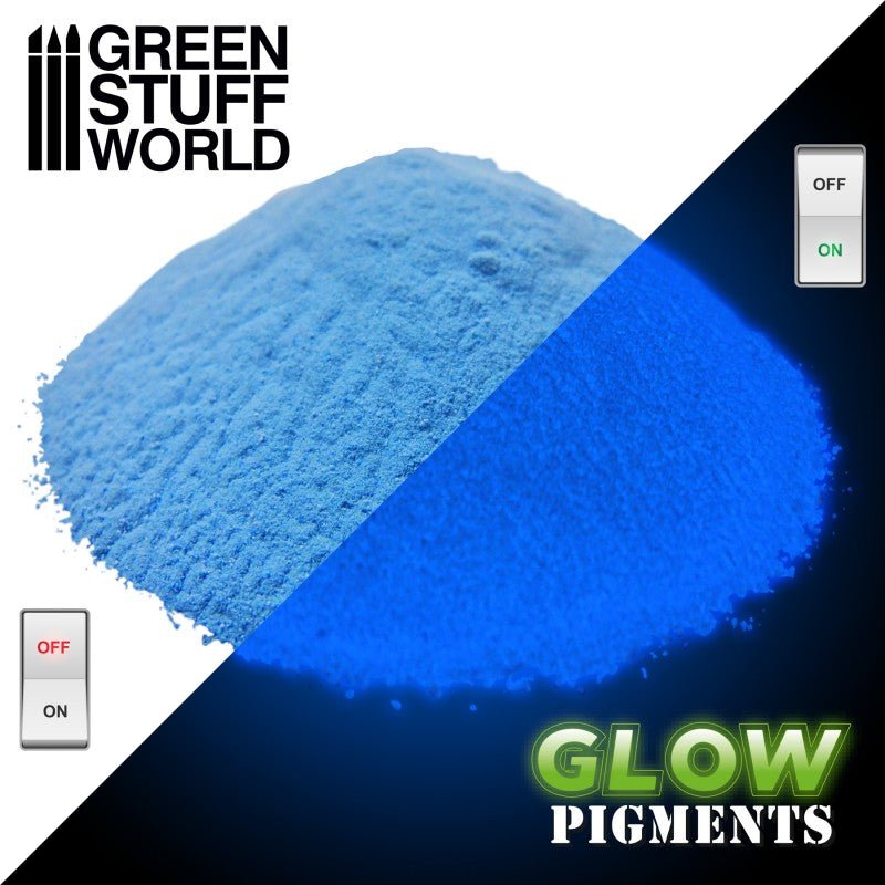 GLOW Space Blue - Glow in the Dark Pigment Powder - Green Stuff World –  Gootzy Gaming