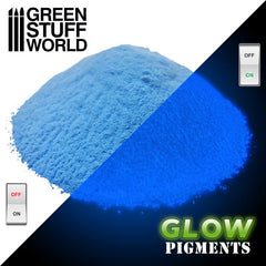 GLOW Space Blue - Glow in the Dark Pigment Powder - Green Stuff World - 30 mL bottle - Gootzy Gaming