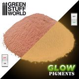 GLOW Time Orange - Glow in the Dark Pigment Powder - Green Stuff World - 30 mL bottle - Gootzy Gaming