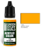 Go Mango - Matte Acrylic Paint - Green Stuff World - 17 mL Dropper Bottle - Gootzy Gaming