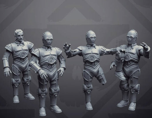 Golden Translator Droid - Single Miniature - SW Legion Compatible (38 - 40mm tall) Resin 3D Print - Skullforge Studios - Gootzy Gaming