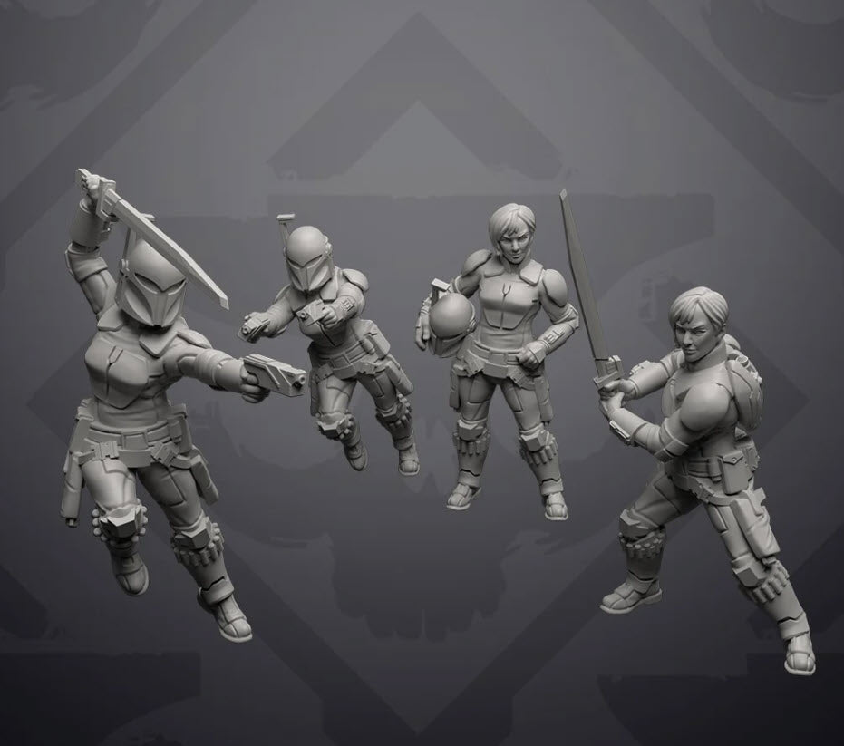 Graffiti Insurgent Mercenary - Single Miniature - SW Legion Compatible (38 - 40mm tall) Resin 3D Print - Skullforge Studios - Gootzy Gaming