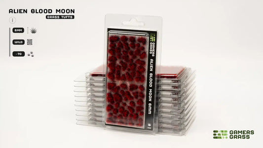 Grass Tufts - Alien Blood Moon 6mm - Gamers Grass - 70x Self Adhesives - Gootzy Gaming