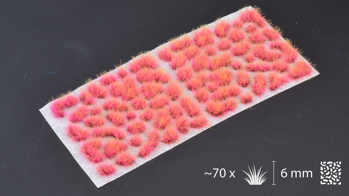 Grass Tufts - Alien Pink 6mm - Gamers Grass - 70x Self Adhesives - Gootzy Gaming