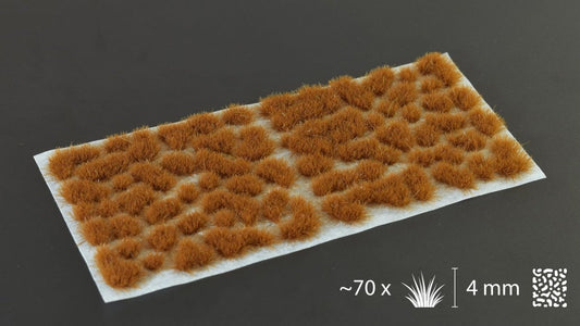 Grass Tufts - Brown 4mm - Gamers Grass - 70x Self Adhesives - Gootzy Gaming