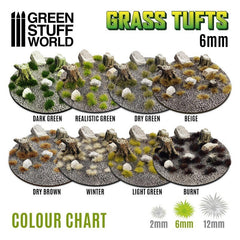 Grass Tufts - Dark Green 6mm - Green Stuff World - 40x Self Adhesives - Gootzy Gaming