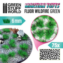 Grass Tufts - Fluor Wildfire Green 6mm - Green Stuff World - 75x Self Adhesives - Gootzy Gaming