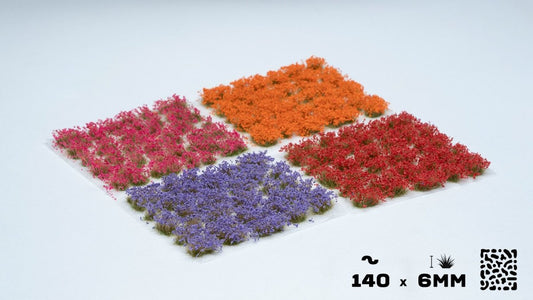 Grass Tufts - Garden Flowers Set - Gamers Grass - 140x Self Adhesives - Gootzy Gaming