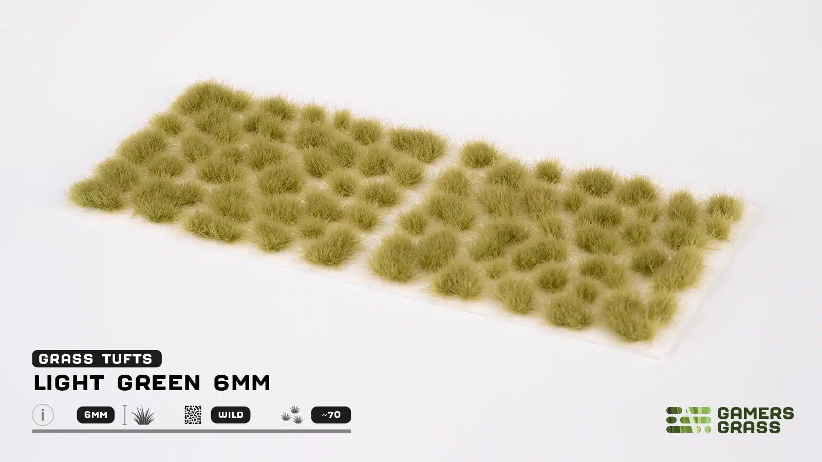 Grass Tufts - Light Green 6mm - Gamers Grass - 70x Self Adhesives - Gootzy Gaming