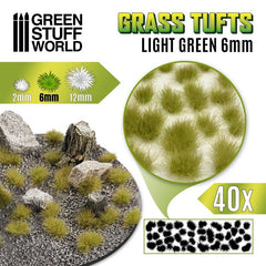 Grass Tufts - Light Green 6mm - Green Stuff World - 40x self adhesives - Gootzy Gaming