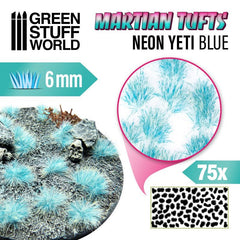 Grass Tufts - Neon Yeti Blue 6mm - Green Stuff World - 75x Self Adhesives - Gootzy Gaming