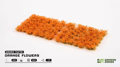 Grass Tufts - Orange Flowers - Gamers Grass - 70x Self Adhesives - Gootzy Gaming