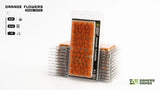 Grass Tufts - Orange Flowers - Gamers Grass - 70x Self Adhesives - Gootzy Gaming
