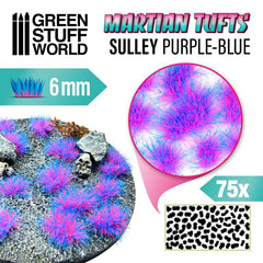 Grass Tufts - Sully Purple Blue 6mm - Green Stuff World - 75x Self Adhesives - Gootzy Gaming