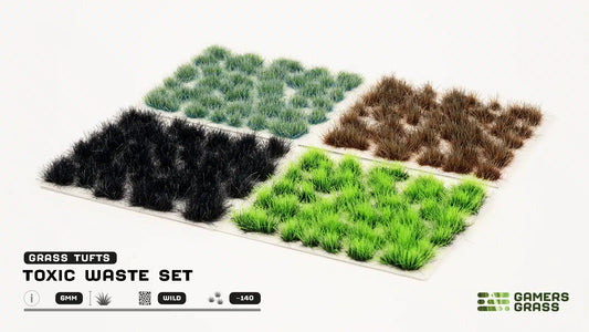 Grass Tufts - Toxic Waste Set - Gamers Grass - 140x Self Adhesives - Gootzy Gaming