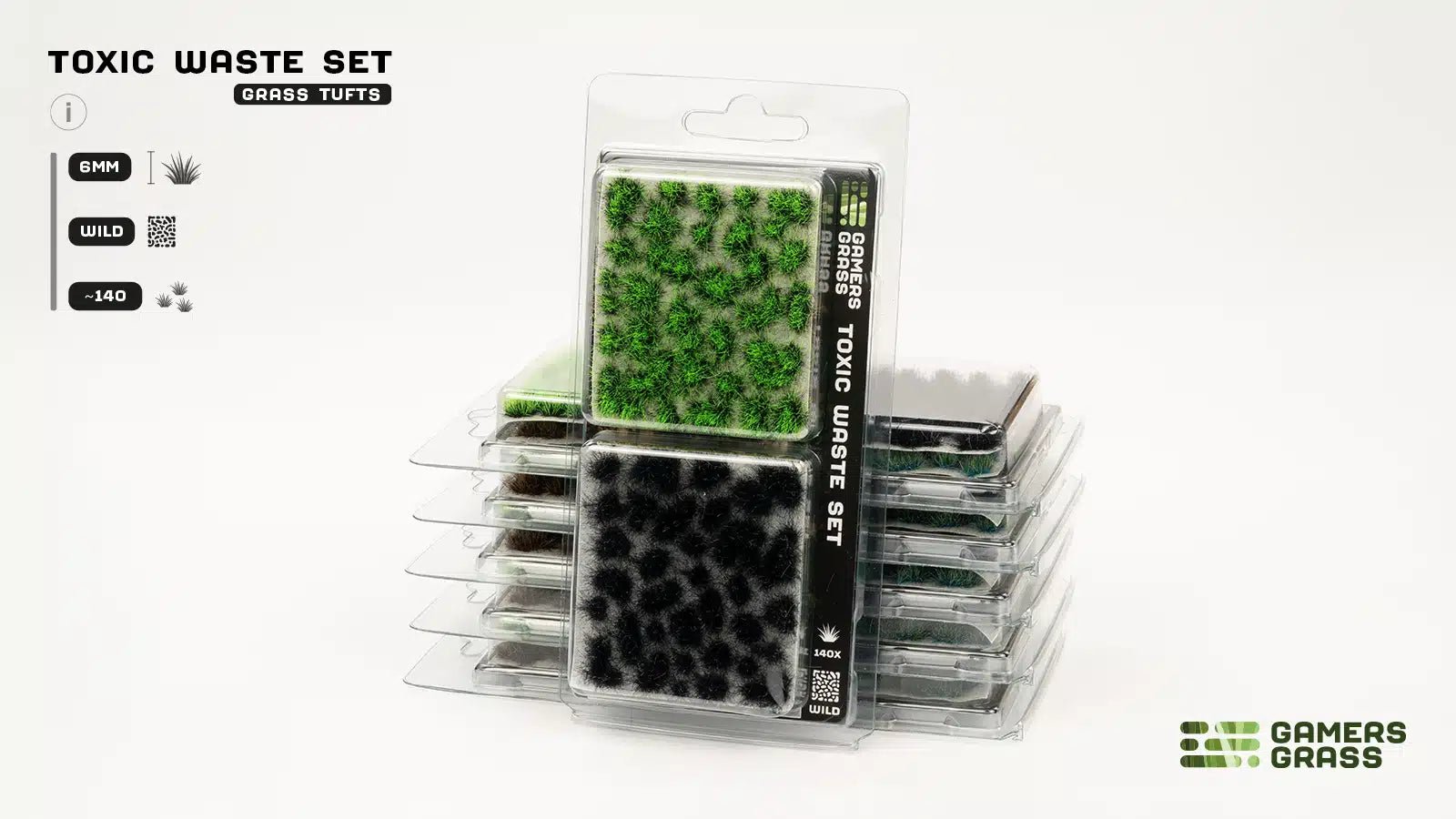 Grass Tufts - Toxic Waste Set - Gamers Grass - 140x Self Adhesives - Gootzy Gaming