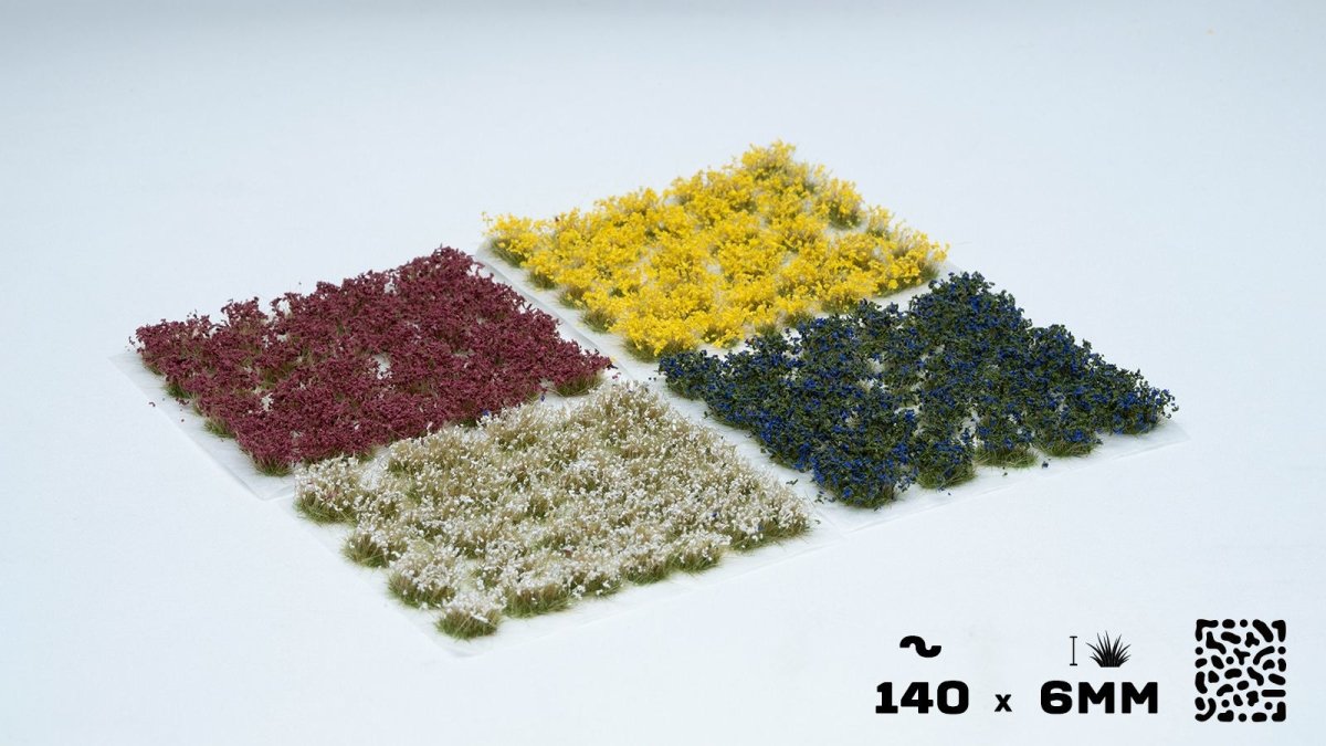 Grass Tufts - Wild Flowers Set - Gamers Grass - 140x Self Adhesives - Gootzy Gaming