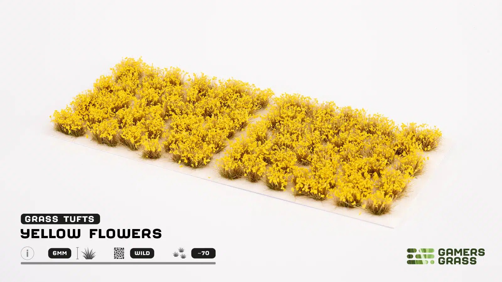 Grass Tufts - Yellow Flowers - Gamers Grass - 70x Self Adhesives - Gootzy Gaming