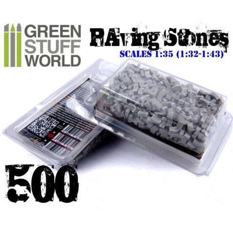 Grey Model Bricks - Small Ceramic Decorations - Green Stuff World - 500 Bricks - Gootzy Gaming