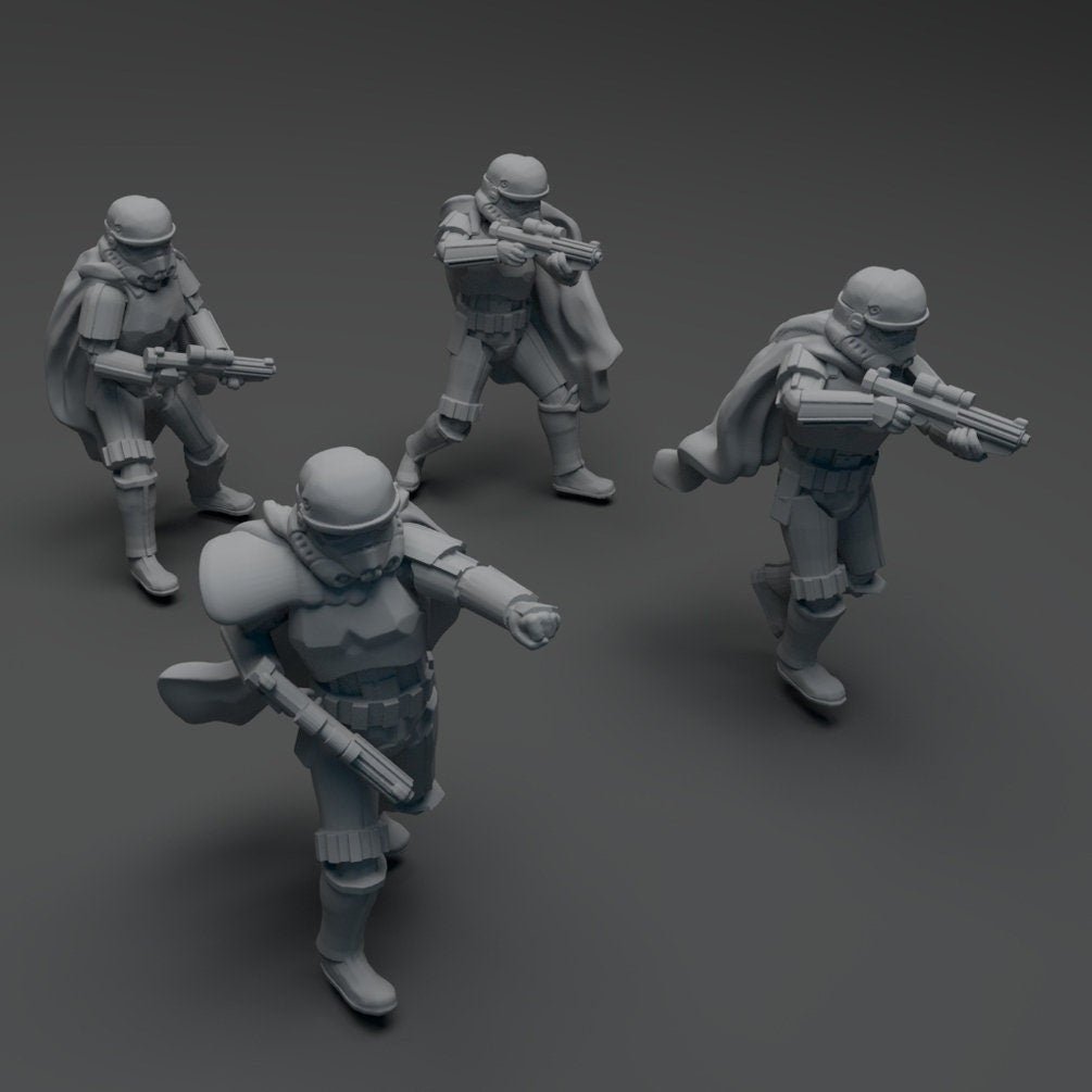 Grunge Guardian Elites - 4 Miniature Bundle - SW Legion Compatible (38-40mm tall) Resin 3D Print - Skullforge Studios - Gootzy Gaming