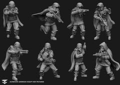 Grunge Trooper Squad Miniatures - 8 Miniature Bundle - SW Legion Compatible (38 - 40mm tall) Resin 3D Print - Skullforge Studios - Gootzy Gaming