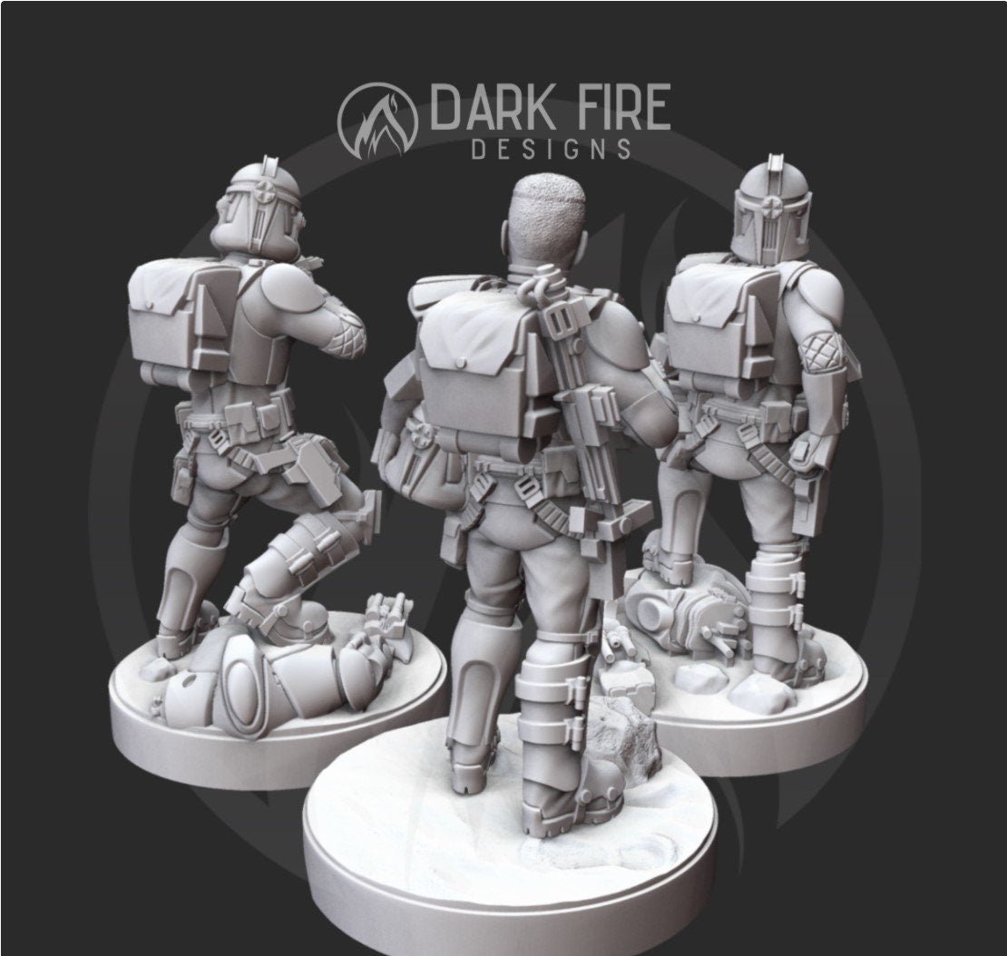 Guerrilla Clone Captain Miniature | Legion | RPG | Scifi | D&D | Dark Fire Designs | Gootzy Gaming| Resin 3D Print | - Gootzy Gaming