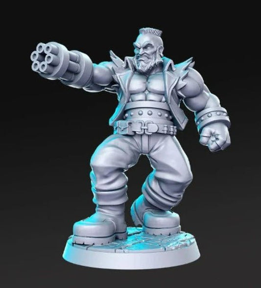 Gun Armed Leader - Single Roleplaying Miniature for D&D or Pathfinder - 32mm Scale Resin 3D Print - RN EStudios - Gootzy Gaming