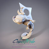 Hanako, Hanzaki Ninja Salamander - Single Roleplaying Miniature for D&D or Pathfinder - 32mm Scale Resin 3D Print - Cobramode - Gootzy Gaming