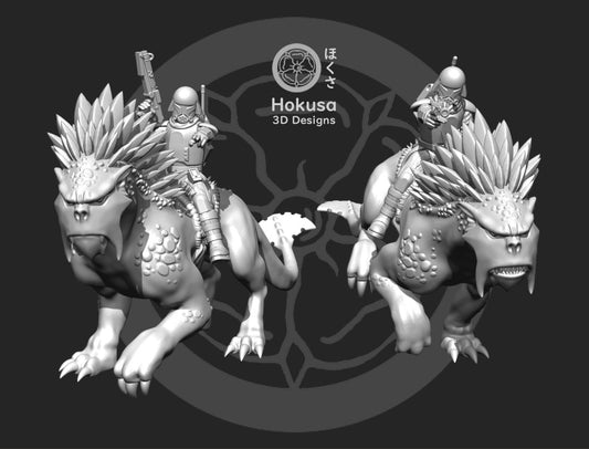 Harsh Weather Clone Beast Rider - Single Miniature - SW Legion Compatible (38-40mm tall) Resin Multi-Piece 3D Print - Hokusa Designs - Gootzy Gaming