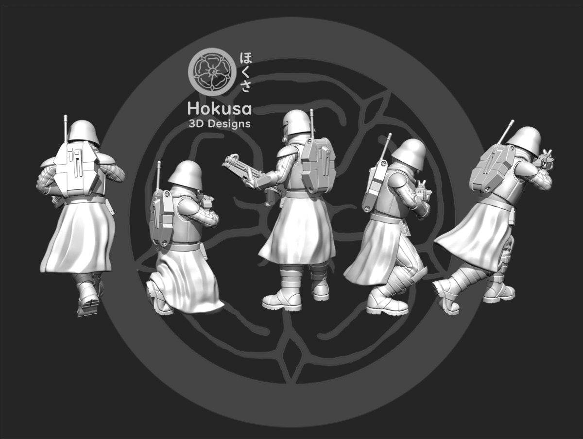 Harsh Weather Clone Squad - 5 Mini Bundle - SW Legion Compatible (38-40mm tall) Resin Multi-Piece 3D Print - Hokusa Designs - Gootzy Gaming