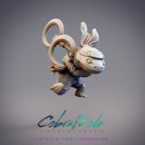 Haruka, Hanzaki Salamander Chakram Ninja - Single Roleplaying Miniature for D&D or Pathfinder - 32mm Scale Resin 3D Print - Cobramode - Gootzy Gaming
