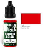Hellfire Red - Matte Acrylic Paint - Green Stuff World - 17 mL Dropper Bottle - Gootzy Gaming