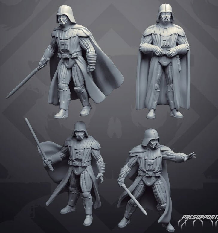 Helmeted Dark Lord - Single Miniature - SW Legion Compatible (38-40mm tall) Resin 3D Print - Skullforge Studios - Gootzy Gaming