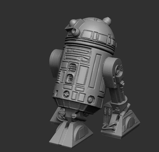 Helpful R2 Astro-drone Miniature - SW Legion Compatible Resin 3D Print - Dark Fire Designs - Gootzy Gaming