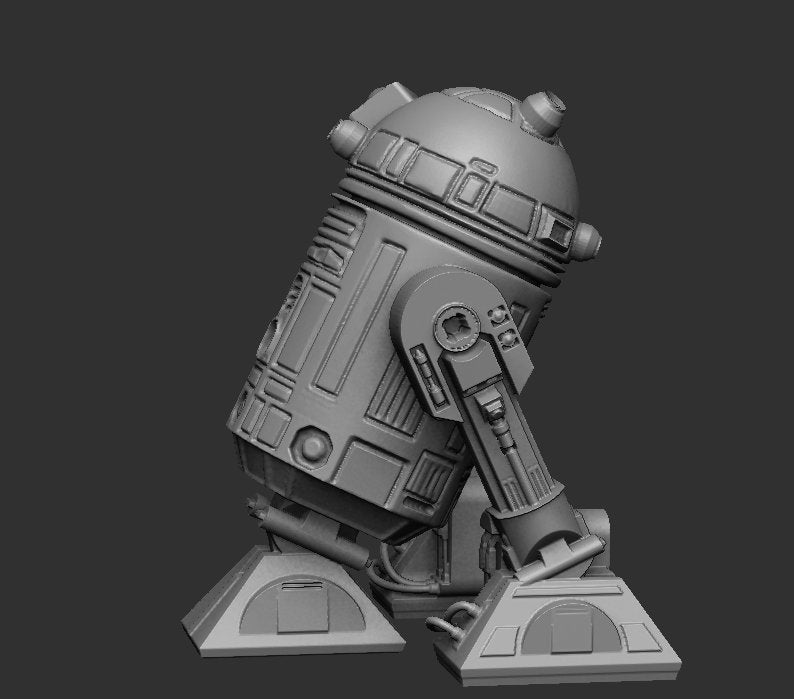 Helpful R2 Astro - drone Miniature - SW Legion Compatible Resin 3D Print - Dark Fire Designs - Gootzy Gaming