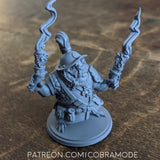 Hikiyama, Hikiga Frog Ogre Gunner- Single Roleplaying Miniature for D&D or Pathfinder - 32mm Scale Resin 3D Print - Cobramode - Gootzy Gaming