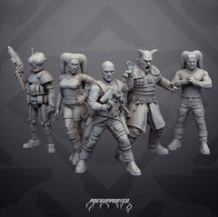 Hired Heist Thugs - SW Legion Compatible Miniature (38-40mm tall) High Quality 8k Resin 3D Print - Skullforge Studios - Gootzy Gaming