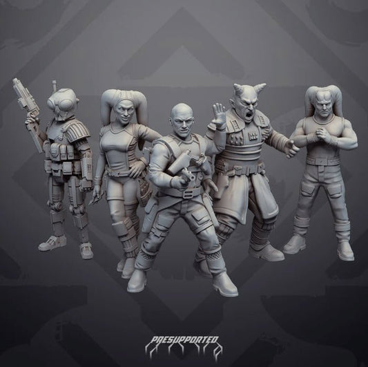 Hired Heist Thugs - SW Legion Compatible Miniature (38 - 40mm tall) High Quality 8k Resin 3D Print - Skullforge Studios - Gootzy Gaming