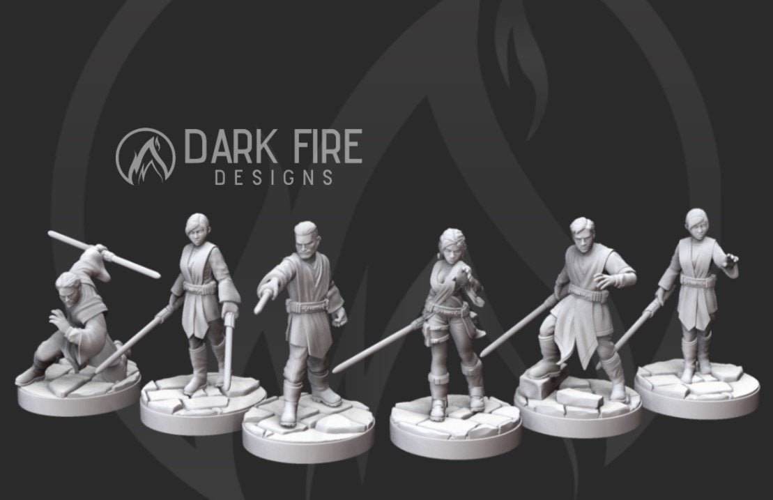 Human Academy Wizard Miniature - SW Legion Compatible (38 - 40mm tall) Resin 3D Print - Dark Fire Designs - Gootzy Gaming